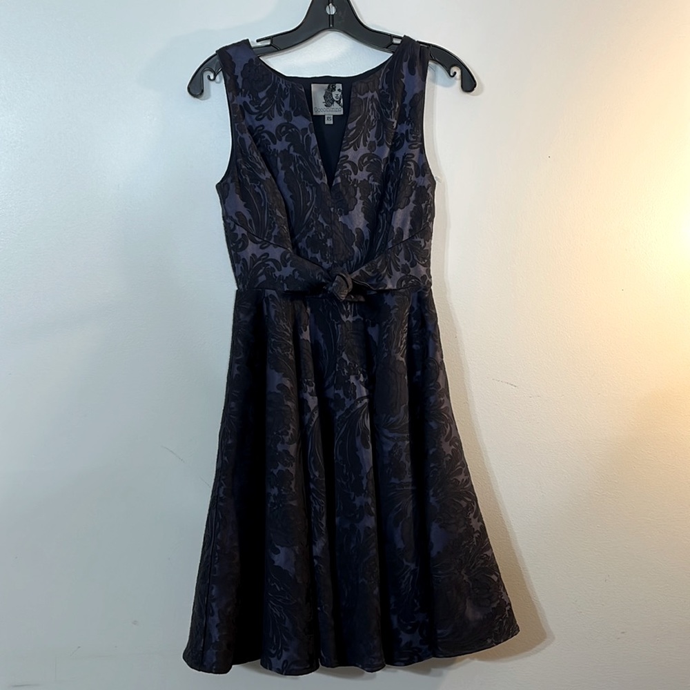 Coconinno Dark Blue Flared Cocktail Dress